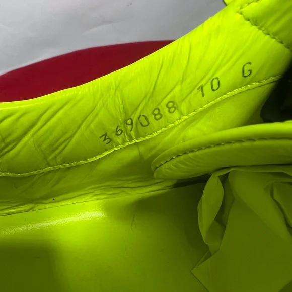 Gucci Men's Neon Yellow 369088 Tennis Sneakers Trainers Shoes 10G